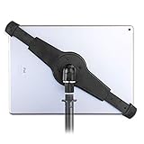 GRIFITI NOOTLE MUSIC MIC STAND RETROFIT UNIVERSAL TABLET ADAPTOR 5/8” 27 FEMALE TO 1/4” 20 MALE MINI BALL HEAD TABLET MOUNT FOR 7-11 INCH SMALL TO STANDARD TABLETS AND IPADS