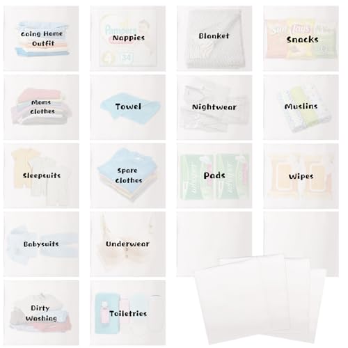 Lemicin Hospital Bag Maternity Essentials - 22 Pcs Hospital Bag Organiser Pouches for Mum to Be and Baby Newborn 30 x 35cm