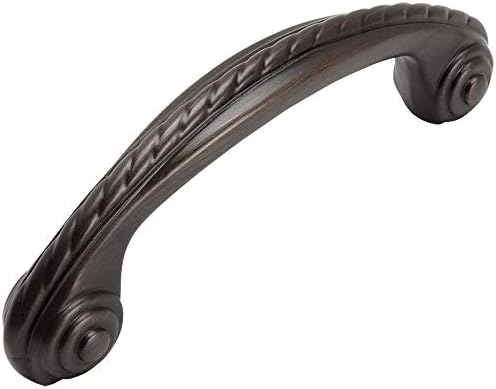 Cosmas 10 Pack 4114ORB Oil Rubbed Bronze Rope/Scroll Cabinet Hardware Handle Pull - 3 Inch (76mm) Hole Centers