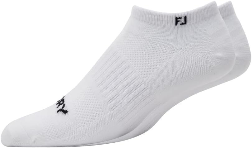 FootJoy Women's ProDry Lightweight Low Cut Socks, White, Fits Shoe Size 6-9