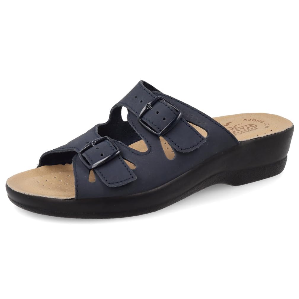 Fly Flot ciabatte donna sandali pelle doppia fibbia 800 soletta anatomica Made in italy 025 ciabatta