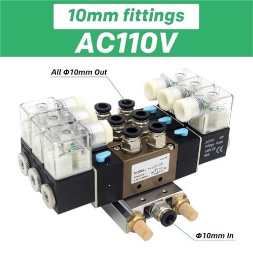 Électrovanne 4V220-08 pour centraliser vos circuits pneumatiques AC110V 10mm