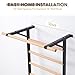 Morohope Solid Beechwood Stall Bar – Wall-Mounted Gymnastics Wall Ladder, Durable Beech Wood Rungs Resist Cracking, Perfect for Pull-Ups, Stretching & Home Gym