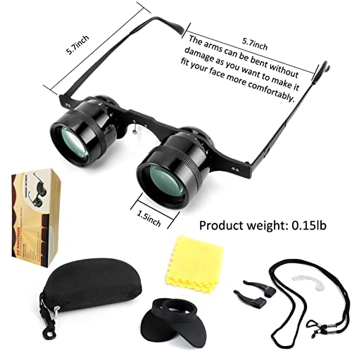 image for SENMONUS Professional Hands-Free Binocular Glasses for Fishing, Bird W