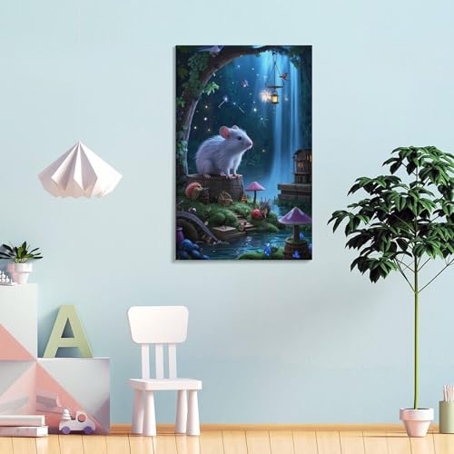 Chinchilla Murale Décoration en Toile Impresson Maison 30x45cm