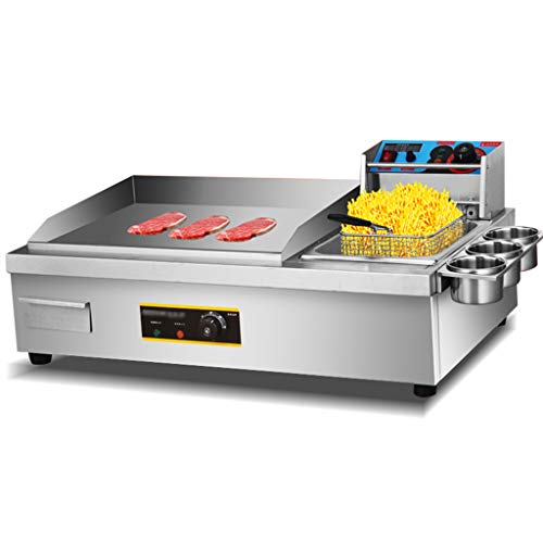 BLLXMX Edelstahl Elektrische Friteuse, Mit DREI Mobilen Zubehörteilen Hat Eine Maschine Mehrere Funktionen, Wird In…