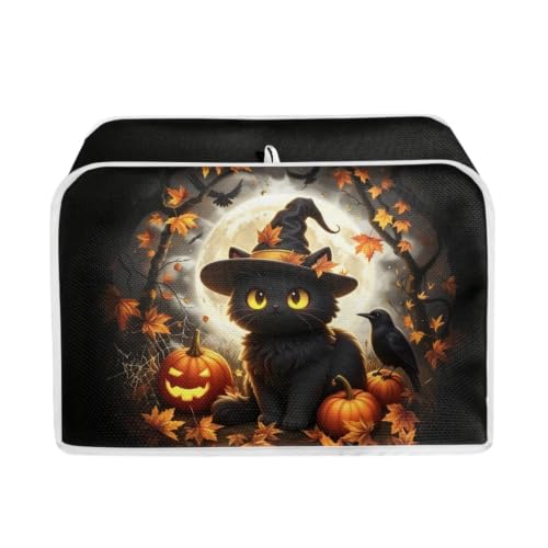 Image of Black Cat Halloween 2 Slice Toaster Cover