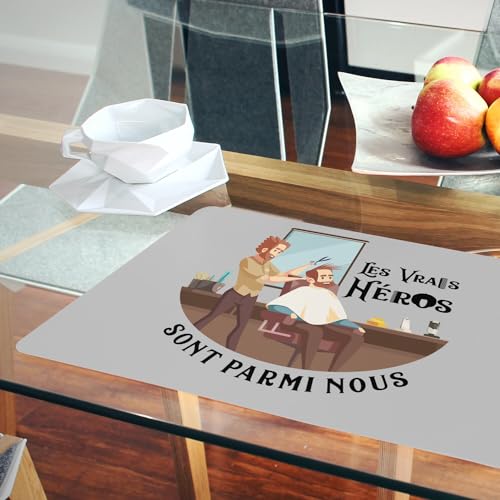 Sets de table gris grand format pour protéger et décorer votre salle à manger
