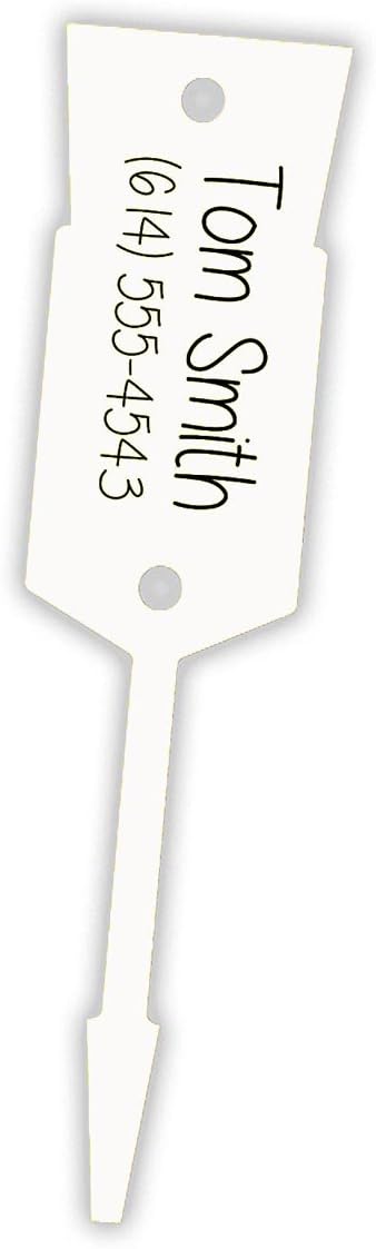 Large Arrow Key Tags/ID Tags Light Weight Economy Tags - Size: 5" x 1 3/16" (1,000 Per Pack) (White)