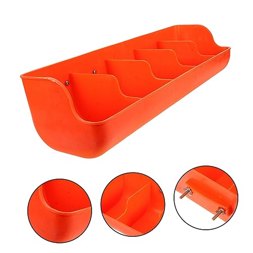 Mangeoire murale pour porcelets à multi-compartiments orange en plastique durable