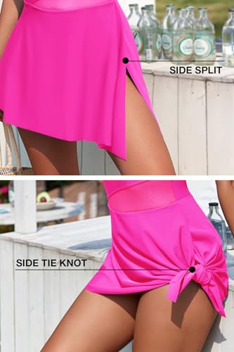 SHEKINI Swim Dress Women Split Womens Swim Dress Tummy Control Mesh Skirt Bathing Suit4