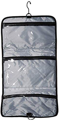 Falcon Keeper Hanging Stackable Travel Toiletry Make-up Undergarments Tiddy Organizer Roll-up Bag (Grey)