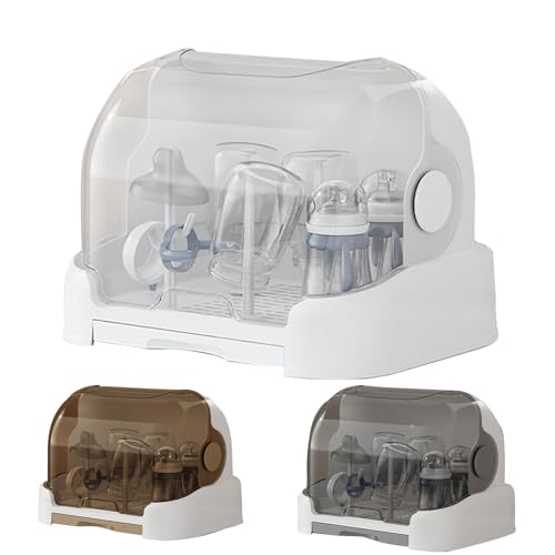 Sinyuyong Escurridor portátil for biberones, caja de almacenamiento plegable con 6 rejillas for biberones, vasos y extractores.(A,XL)