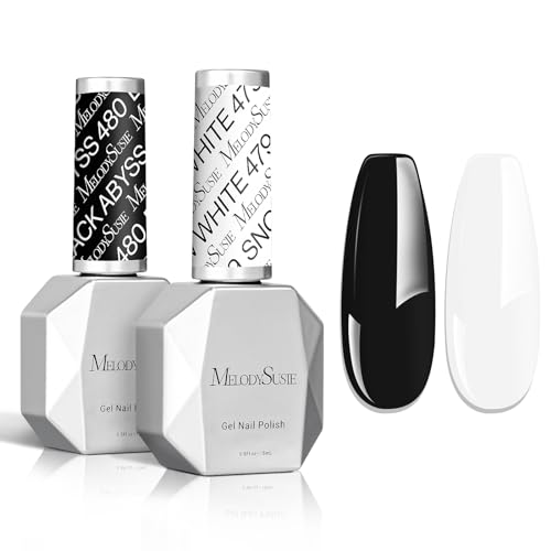 MelodySusie Thick Gel Polish Black White