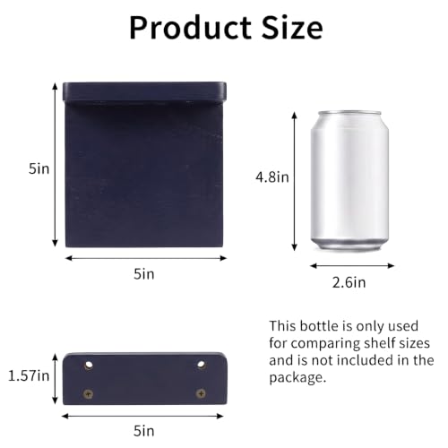 Image of Fixwal Small Floating Shelves for Wall Decor (Blue, Set of 4, 5Inch)