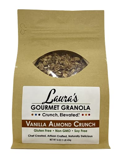 Lauras Gourmet Granola, Granola Vanilla Almond, 16 Ounce Lauras Gourmet Granola, Granola Vanilla Almond, 16 Ounce