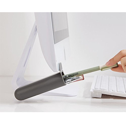 Minsa Creative Diy Screen Pen Pencil Holders Desktop Accessories Organizers For Office Desk Storage Bags Under Computer Monitor & Screen-3 Pack (Blue) #TOP4