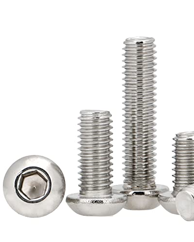 Image of IMScrews 1 /4-20 x 3 /4 inch Button Head Socket Cap Bolts Screws, 304 Stainless Steel, Allen Hex Drive, Pack of 50