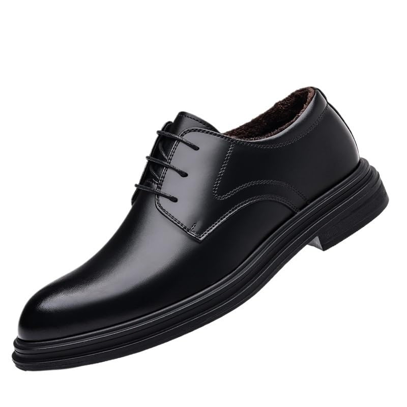 Men's Classic Lace-up Formal Oxfords Casual Business Oxford Derby Leather Shoes Office Working Derby Shoes