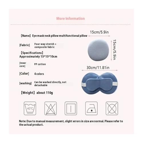 Almohada de cuello ajustable y máscara para dormir miniatura 7