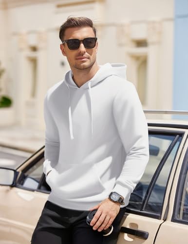 Image of COOFANDY Men's Hooded Pullover Casual Long Sleeve Drawstring Gym Hoodies Sweatshirts with Pocket