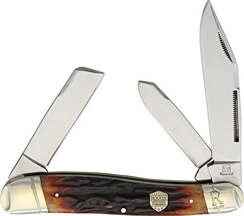 Rough Rider Large Stockman Brown Stag Bone RR1799