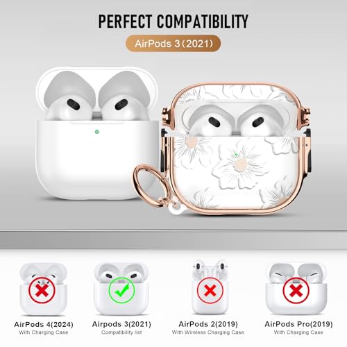 Image of for Apple Airpods 3rd Generation Case Cover, Protective TPU Soft Cases Cover Rugged for Airpods 3rd Case Covers, Shockproof for Airpods 3 Case Men Women with Keychain,Morning Glory