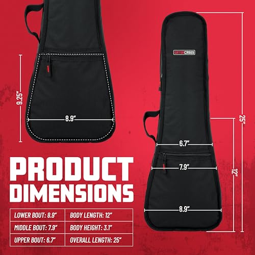 image for Gator Cases Foam Padded Concert Ukulele Gig Bag; Fits Concert Ukuleles