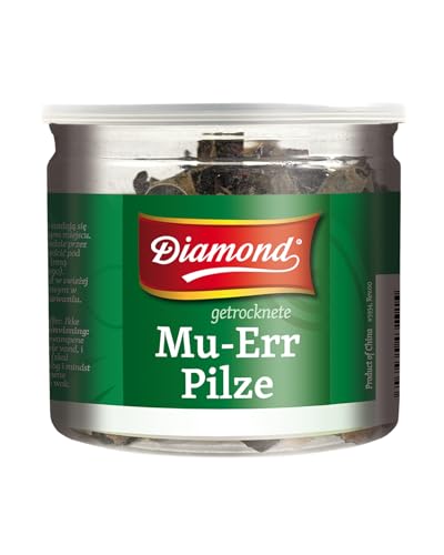 DIAMOND Mu Err Pilze, ganze getrocknete Pilze mit dezent erdigem Aroma für asiatische Gerichte - 6 x 60 g