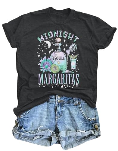Halloween Witches Shirt Women Tequila Night T-Shirt Witch Cocktail Tees | Women's Halloween Witches Tshirt Witchy Party Short Sleeve Shirt Novelty Drinking Graphic Tees - image 1