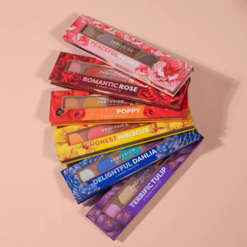 Profusion Cosmetics Blooming Hues 5 Shade Eyeshadow Palette, Orange #TOP5