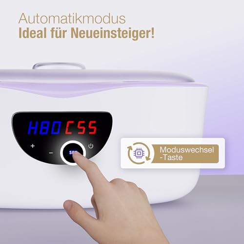 Paraffinbad für Hände und Füße 4L, Paraffin Wachsbad Maschine mit Auto-Modus, Präzisions-Temperatur & schnelles Schmelzen für Paraffinbäder (Purple)