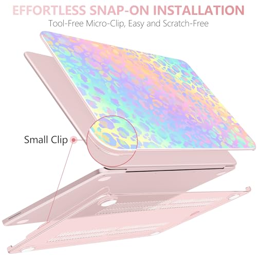 Funda MacBook Neo 13 2026 A3404 protector teclado pantalla leopardo 6