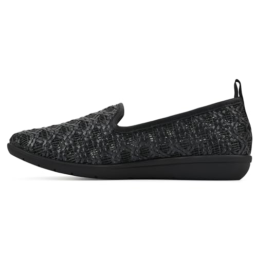 Image of CLIFFS BY WHITE MOUNTAIN Women's Twisty Woven Moccasin Style Loafer Flat