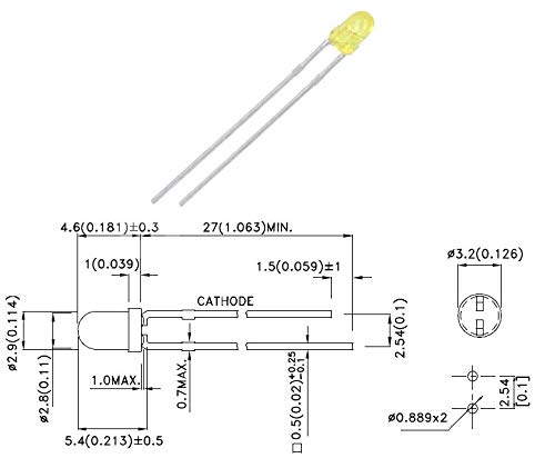 Preisvergleich Produktbild Kingbright L-7104yt, Led 3mm Gelb Transparent
