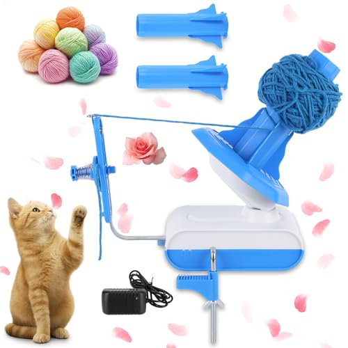 Upgrade Electric Yarn Winder，13 oz Electric Yarn Ball Winder for Crocheting，Automatic Yarn Spinner Wool Winder, Compact Yarn Cake Winder with Strong Tension Stepless Speed, Ideal Helper for Knitting