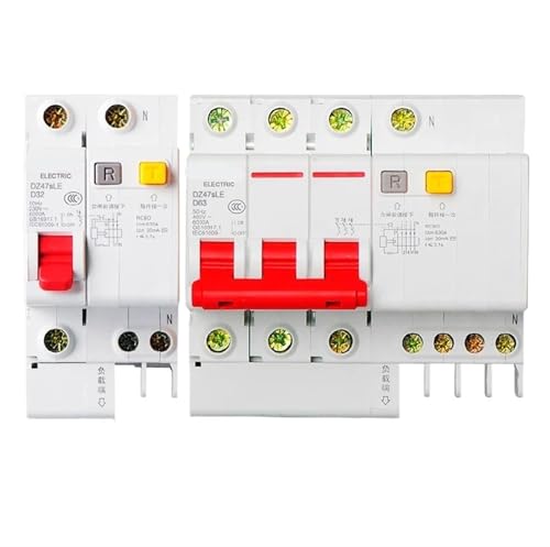 Disjoncteur RCBO RCD 2P DZ47LE D 20A interrupteur différentiel