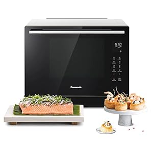 Panasonic NN-CS89LBGPG 4-in-1 Kombi-Mikrowelle, Dampfofen & Grill, 31 Liter, 1000 W, zwei Ebenen, Genius-Sensor, automatisches Aufwärmen, 36 Programme, einfache Reinigung, kompakt, Edelstahl