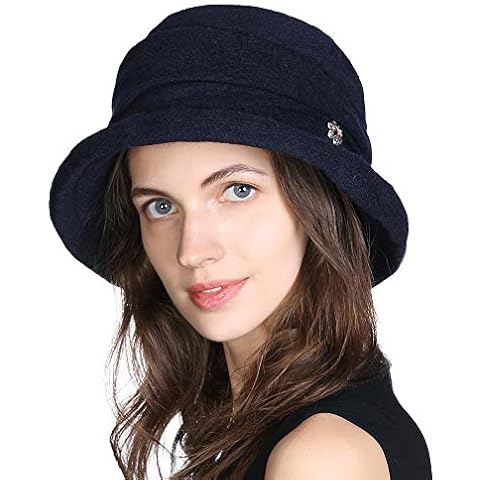 Fancet Women's Wool Felt Bucket Hat Cover