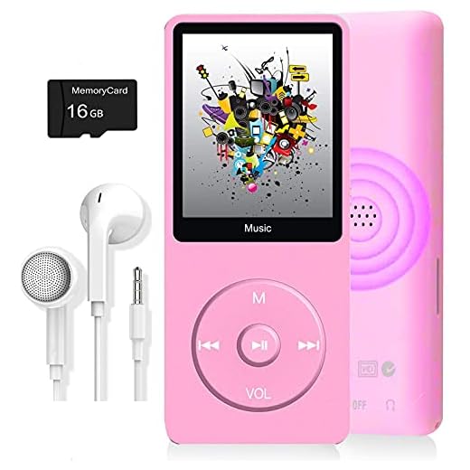 MP3 Player, Music Player with 16GB Micro SD Card, Build-in Speaker/Photo/Video Play/FM Radio/Voice Recorder/E-Book Reader, Supports up to 128GB