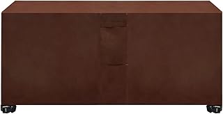 Funda impermeable para muebles de exterior, 100 x 100 x 85 cm, tela Oxford 420D, resistente al agua, color marrón, funda protectora para muebles de jardín con ventilación