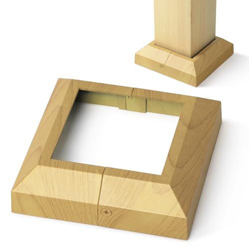 Lot de 12 caches de base de poteau de terrasse de 8,9 cm en aluminium fendu
