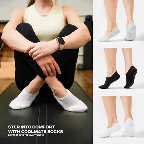 COOLMATE 6 Pairs Cotton No Show Ankle Socks for Women2
