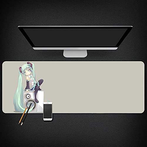 Tapis de souris gaming XXL 1000x500 mm motif musique coloré pour bureau gamer