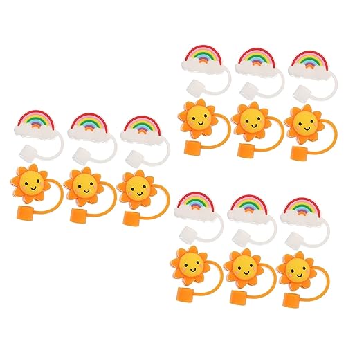 Protège-pailles TOPBATHY en silicone durable lot de 3 pièces de 6 x 3 cm