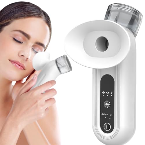 Vibbang Eye Steamer for Dry Eyes Heated Nano Eye Mist Sprayer Handheld Eye Moisturizer with Cold & Hot Compress Modes Eye Moisturizer Beauty Device USB Rechargeable Face Relief Machine