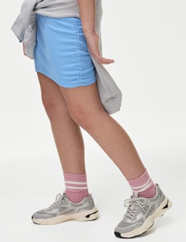 Image of Marks & Spencer Girl's Cotton Blend Fit and Flare Knee-Length Casual Dress
