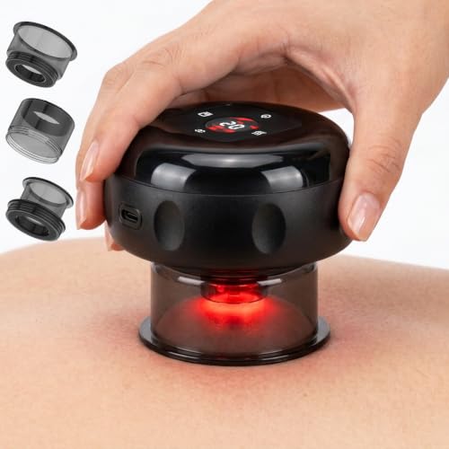 5-in-1 Cupping Set, 12 Level Heat Suction Red Light Portable Massager Kit