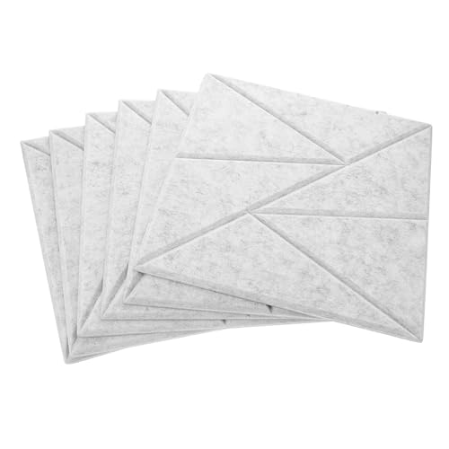 Abaodam 6pcs Paneles Acústicos para Aislamiento Autoadhesivos de Pared Aislantes Versátiles para Oficinas Estudios y Salas de Juego Diseño Ignífugo Gris Claro miniatura 1
