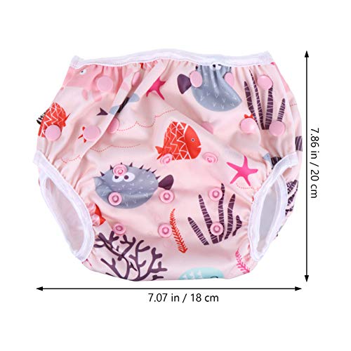 EXCEART 2Pcs Piscina Swim Fraldas Reutilizáveis Ajustável Lavável Bebê Fralda De Natação Dos Desenho